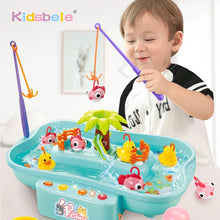 Load image into Gallery viewer, Kids Fishing Toys Electric Water Cycle Music Light Baby Bath Toys Child Game Play Fish Outdoor Toys Fishing Games For Children