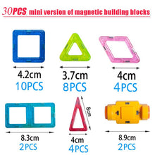 Load image into Gallery viewer, 30-180pcs/Set Mini Magnet Toys Building Blocks Magnetic Construction Designer DIY Educational Blocks Toys Games For kids gifts