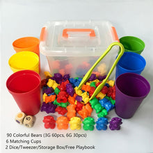 Load image into Gallery viewer, 100pcs+ Rainbow Sensory Toys Counting Bears Matching Sorting Cups Baby Kids Games Learning Preschool Educational Montessori Toys