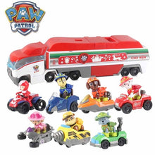 Load image into Gallery viewer, PAW PATROL Toys Sets Pull Back Car Patrulla Canina Puppy dog Rescue Team cars Lookout Tower with music for kids Christmas gifts