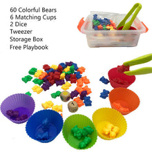 Load image into Gallery viewer, 100pcs+ Rainbow Sensory Toys Counting Bears Matching Sorting Cups Baby Kids Games Learning Preschool Educational Montessori Toys