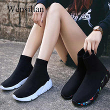 Load image into Gallery viewer, Sports shoes for women vulcanized women's shoes black sport shoes 2019