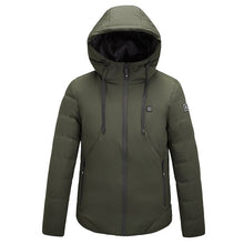 Load image into Gallery viewer, USB Smart Electric Heated Hooded Men Women Cotton Jackets Thicken Winter Down Jacket 2019 New Hiking Outdoor Clothing