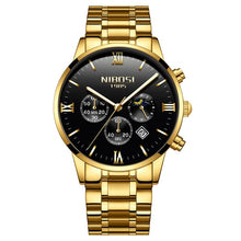 Load image into Gallery viewer, Top brand men's golden watch quartz wrist watch for business man