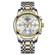 Load image into Gallery viewer, Top brand men's golden watch quartz wrist watch for business man