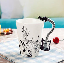 Load image into Gallery viewer, Creative Music Violin Style Guitar Ceramic Mug Coffee Tea Milk Stave Cups with Handle Coffee Mug Novelty Gifts
