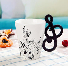Load image into Gallery viewer, Creative Music Violin Style Guitar Ceramic Mug Coffee Tea Milk Stave Cups with Handle Coffee Mug Novelty Gifts