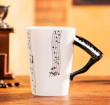 Load image into Gallery viewer, Creative Music Violin Style Guitar Ceramic Mug Coffee Tea Milk Stave Cups with Handle Coffee Mug Novelty Gifts